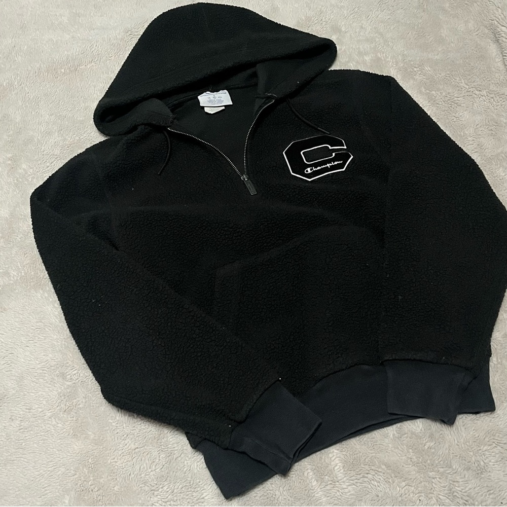Champion Men's Black Zip-Up Hoodie